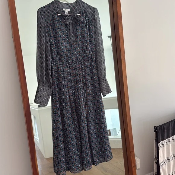 Nine West Blue and Brown Midi Dress - Picture 6 of 10
